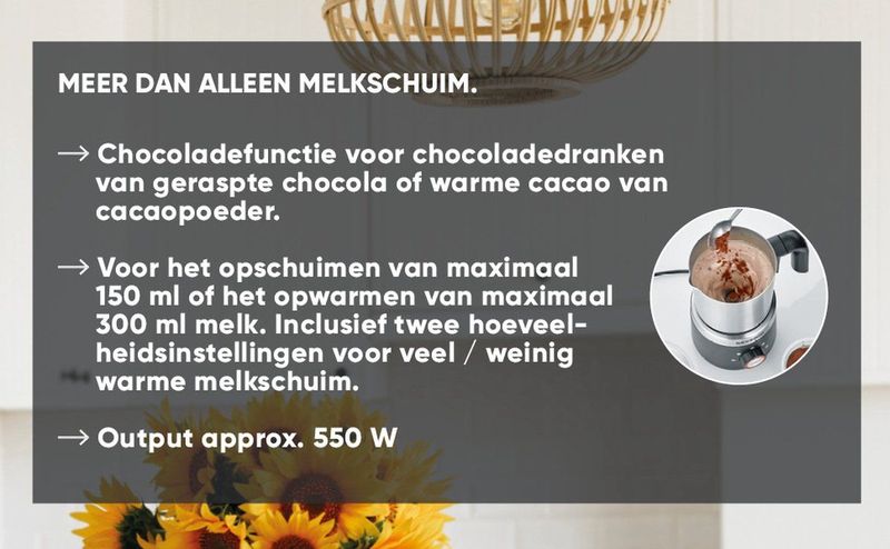Severin - Elektrische Melkopschuimer - 300 ml Roestvrijstaal