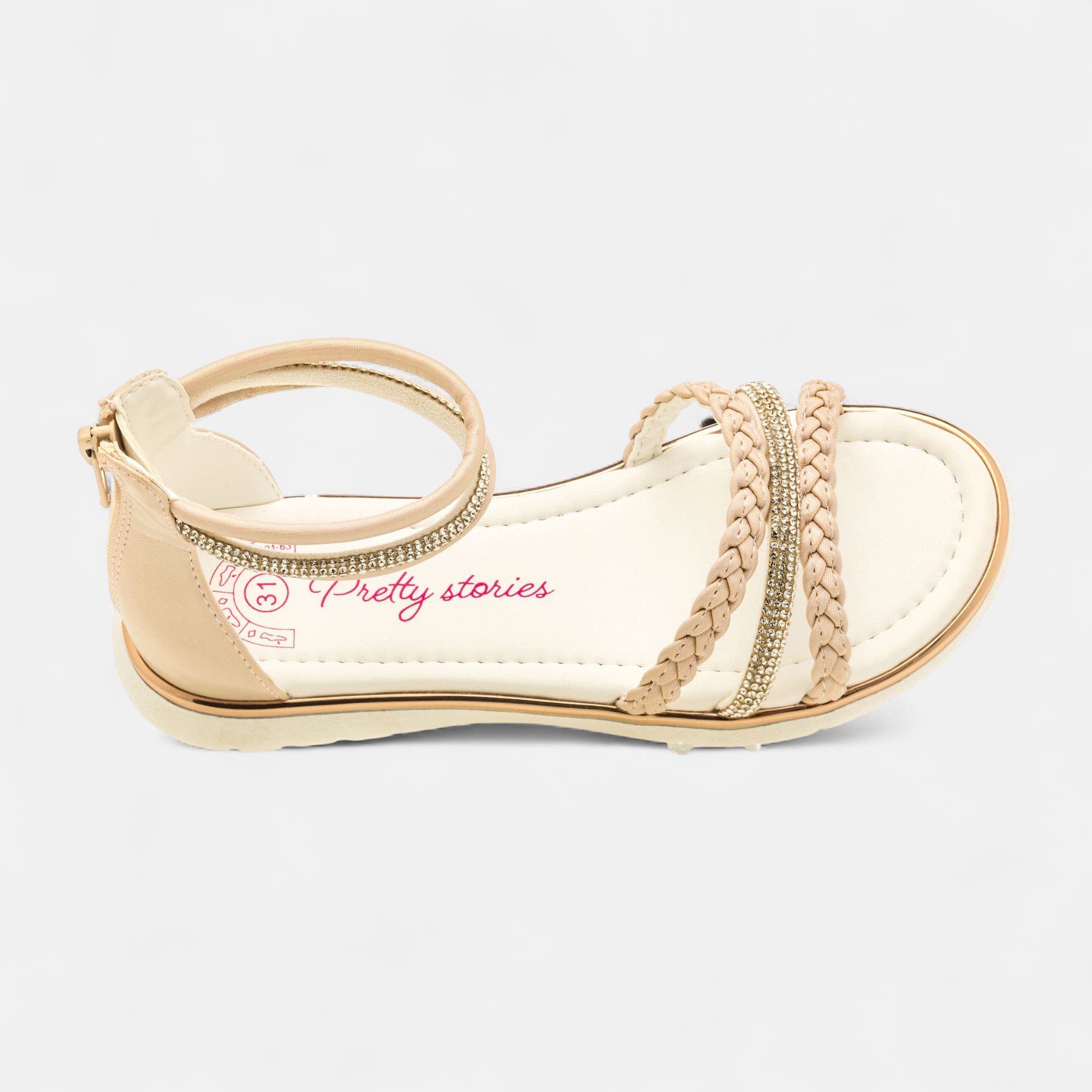 Nu-pieds Fille rose