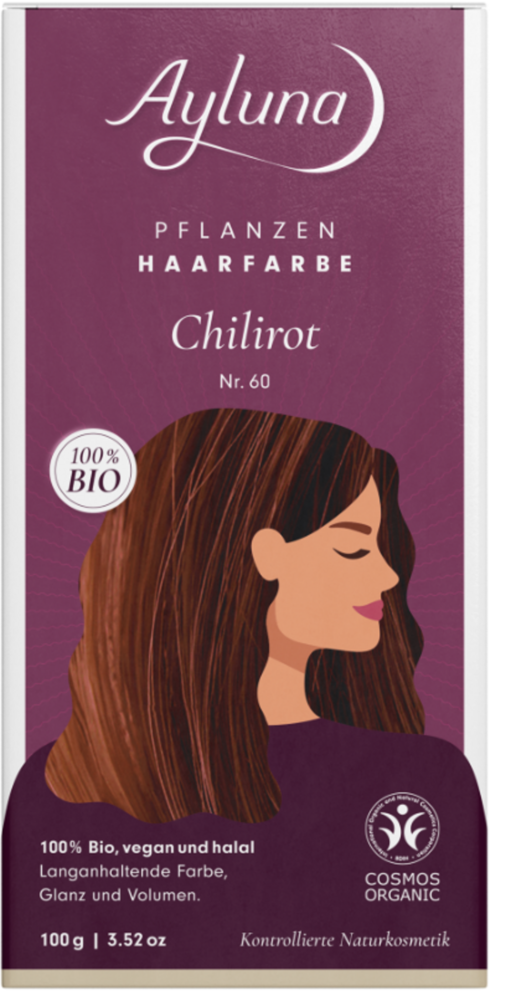 Ayluna  Pflanzenhaarfarbe Chilirot, 100 g