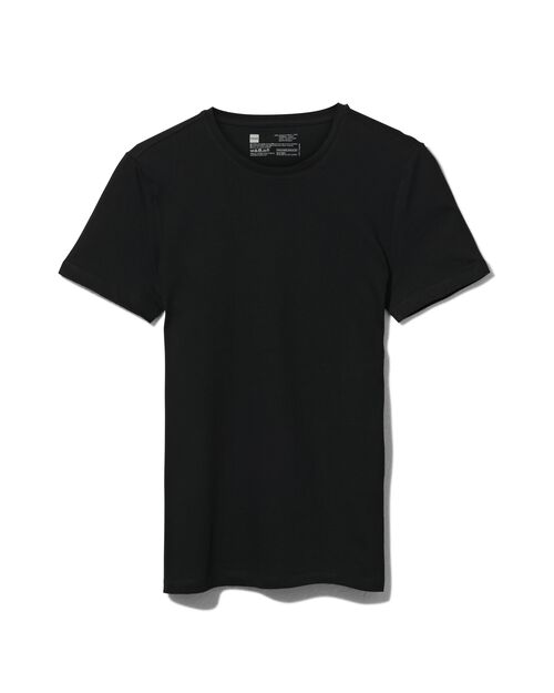 2 t-shirts homme regular fit col rond noir