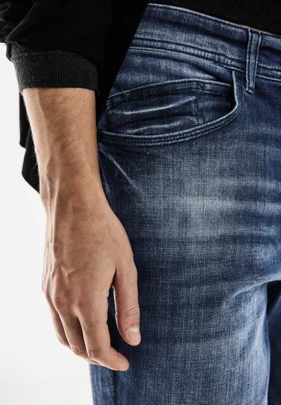 Regular Fit Jeans - indigo blue wash