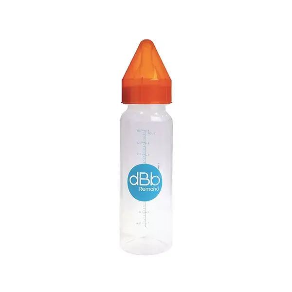 Mamadeira dBb Remond Regul'Air, Laranja Translúcida, 270ml