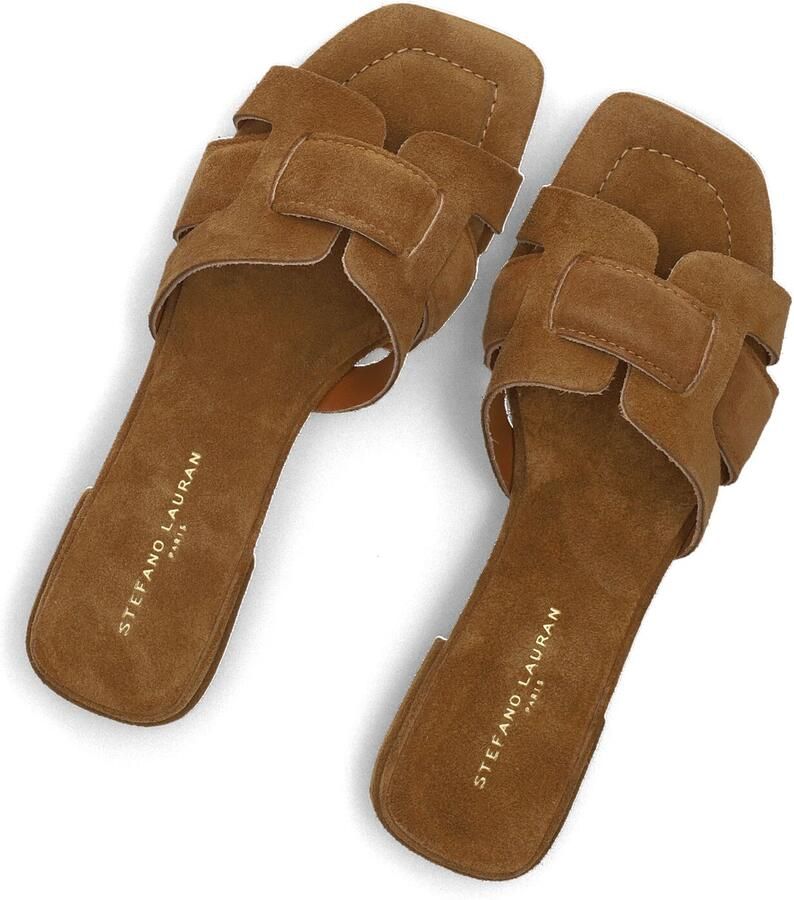 STEFANO LAURAN Slippers Dames 24050 Maat: 37 Materiaal: Suède Kleur: Bruin