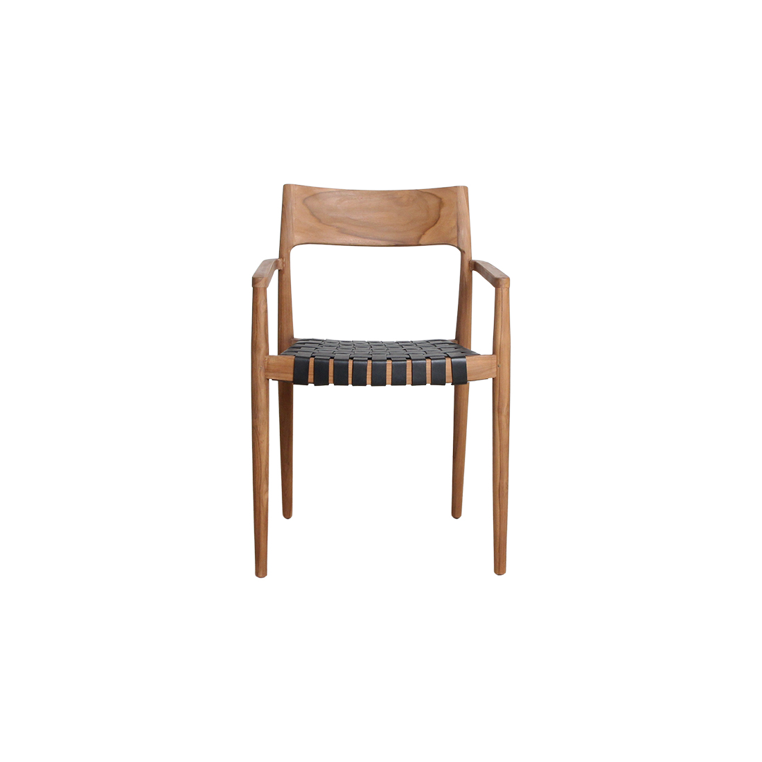 Raw Materials Amsterdam eetkamerstoel Freya met armleuning zwart - STTW5A
