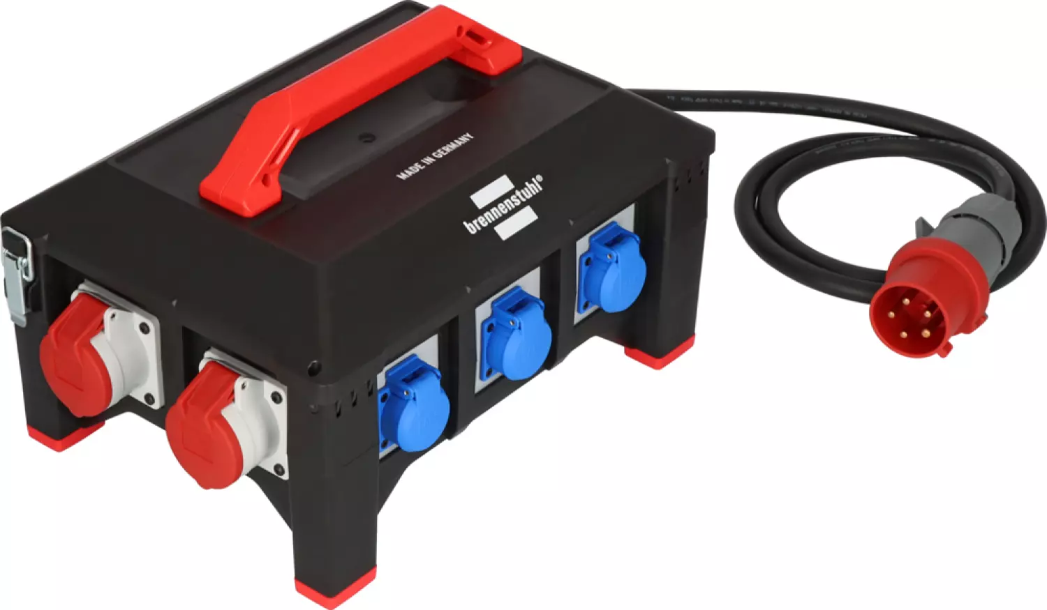 Brennenstuhl Professional BSV 5-32A rubber stroomverdeler - H07RN-F5G6.0 CEE32A 2x16A, 6x230V - 2m