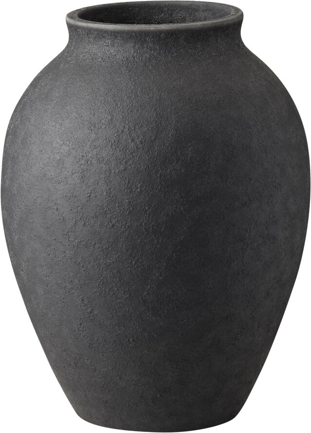 Knabstrup Keramik Knabstrup vase, antracitgrå, 12,5 cm Black