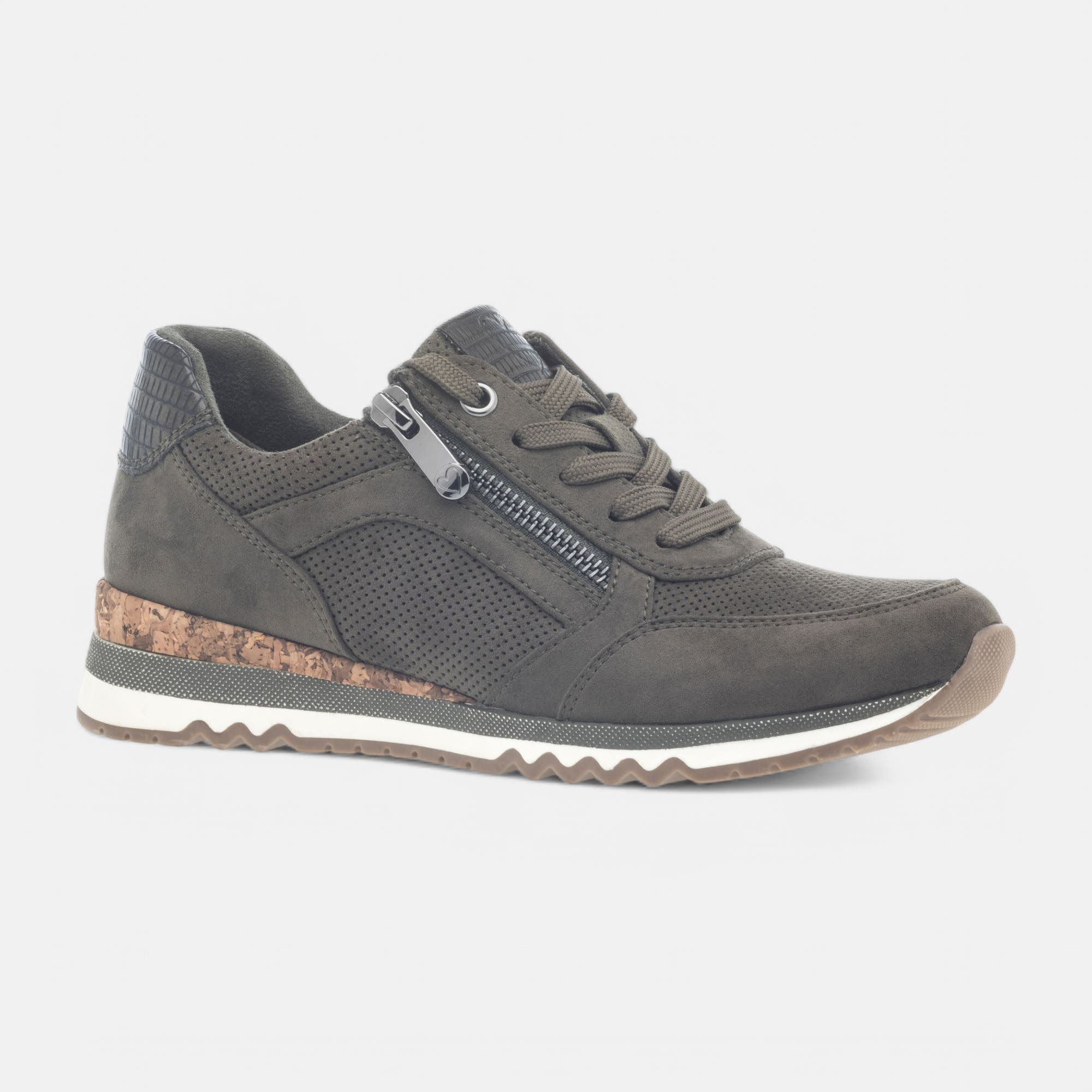 Baskets basses Femme kaki
