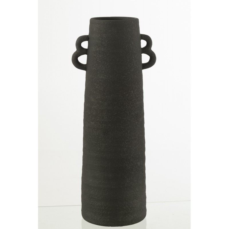 Vase en céramique noir 22x18x55 cm