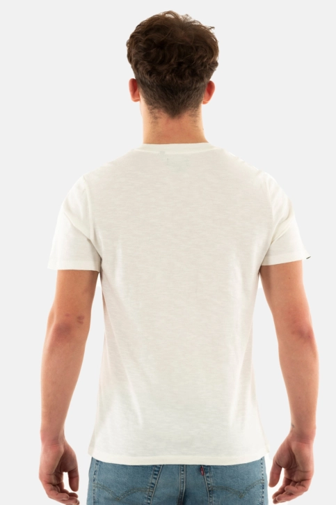 Tee shirt superdry copper label workwear 2bc cream slub