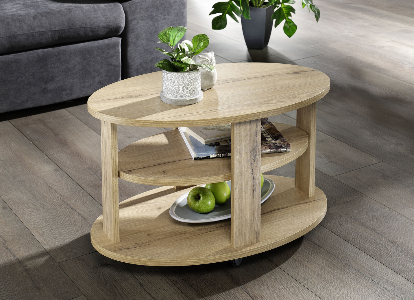 Couchtisch auf Rollen