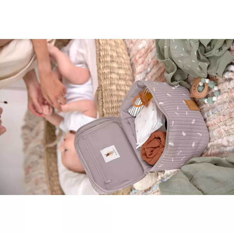 LÄSSIG Wickeltisch Organizer Nursery Caddy To Go Blocks taupe