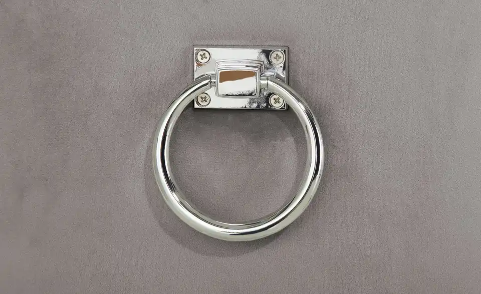 Samt-Polsterstuhl kleine Armlehne
