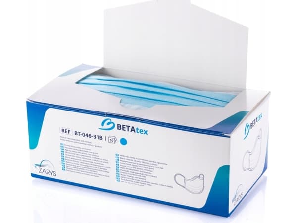 Zarys Zarys Betatex - Beskyttelsesmasker, engangs, non-woven - 50 stk.