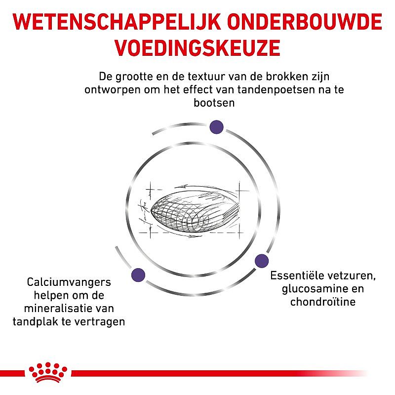 Royal Canin Hond Dental Grote Hond Dieetvoeding voor de gezondheid van het gebit van volwassen honden vanaf 10 kilo