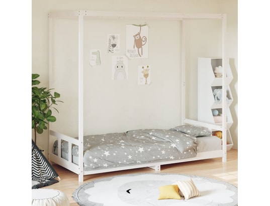 VIDAXL - Lit enfant Cadre de lit pour enfants blanc 90x200 cm bois de pin massif