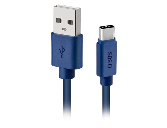 SBS - Câble USB Câble USB 2.0 - Type-C bleu