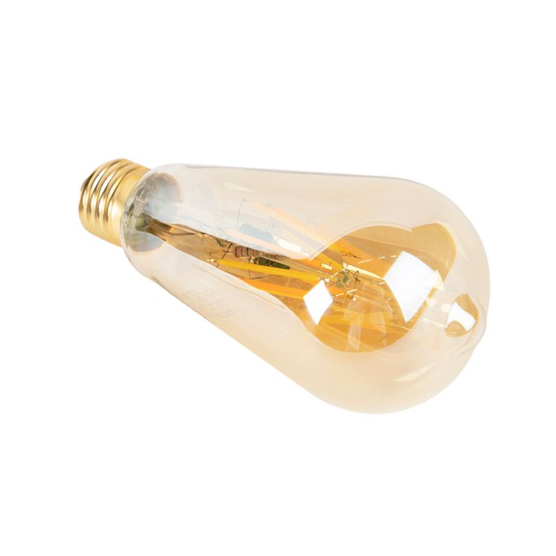 Set van 5 E27 LED lampen dim to warm goud 8W 806 lm 2000-2700K