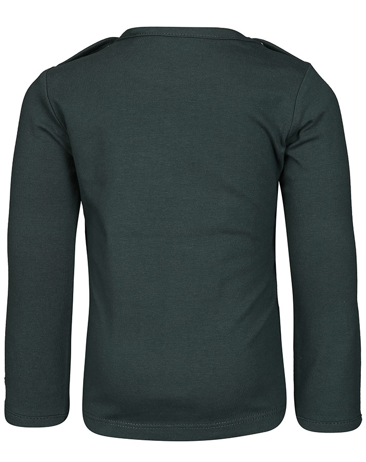 Langarmshirt LUX – HELLO WORLD in dunkelgrün