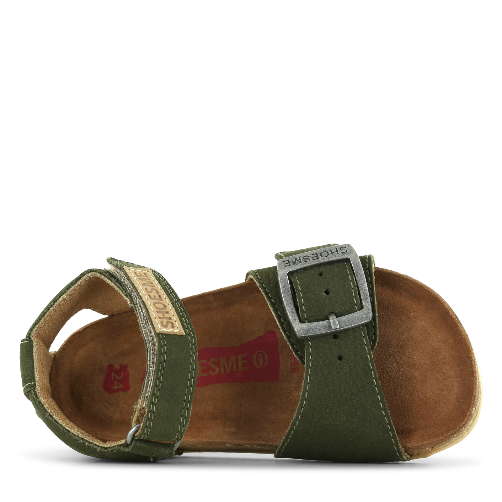 Shoesme groene sandaal met gesp Leer | Uni schoenen