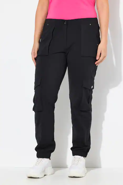 Jerseyhose, Gummisaum, Komfortbund, schwarz