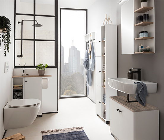 Badschrank »Balto«, matt weiß