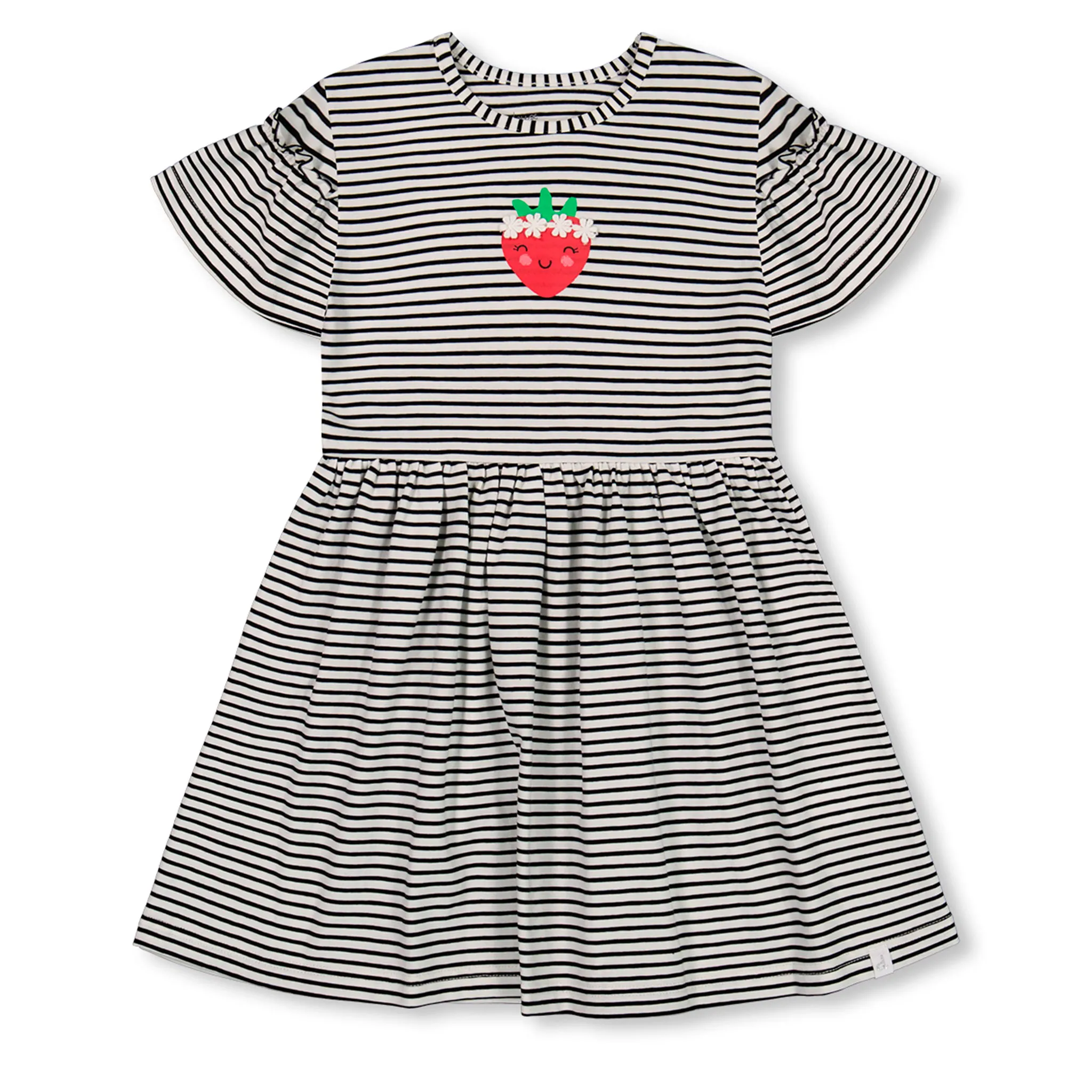 Deux par Deux Robe Rayée Fraise 3-6ans