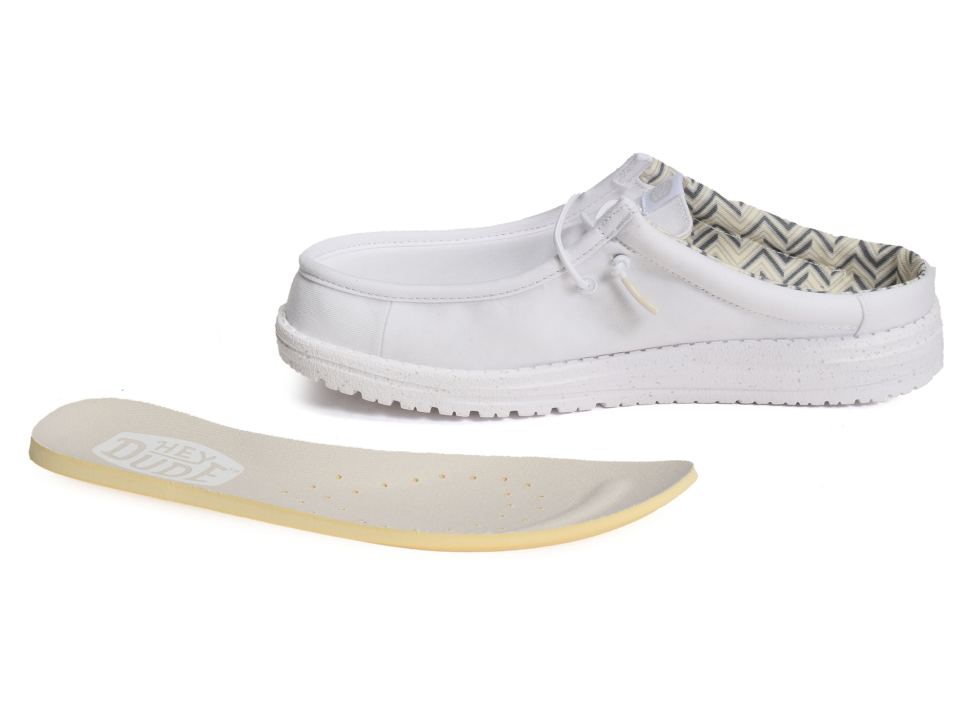Wally slip canvas blanc