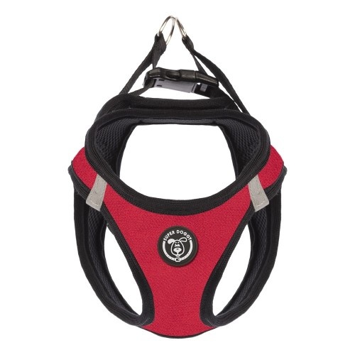 Coleira peitoral Super Doggy Comfort para cães, vermelha