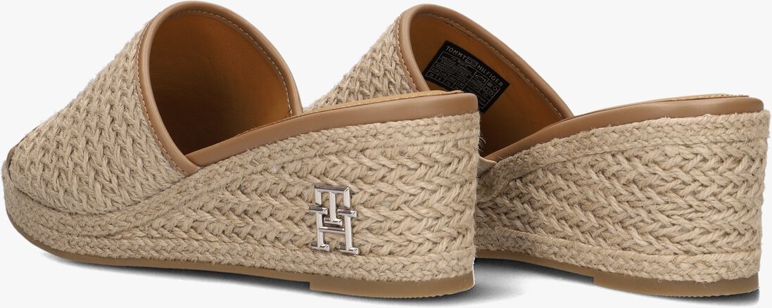 TOMMY HILFIGER beige tommy hilfiger muiltjes th rope wedge
