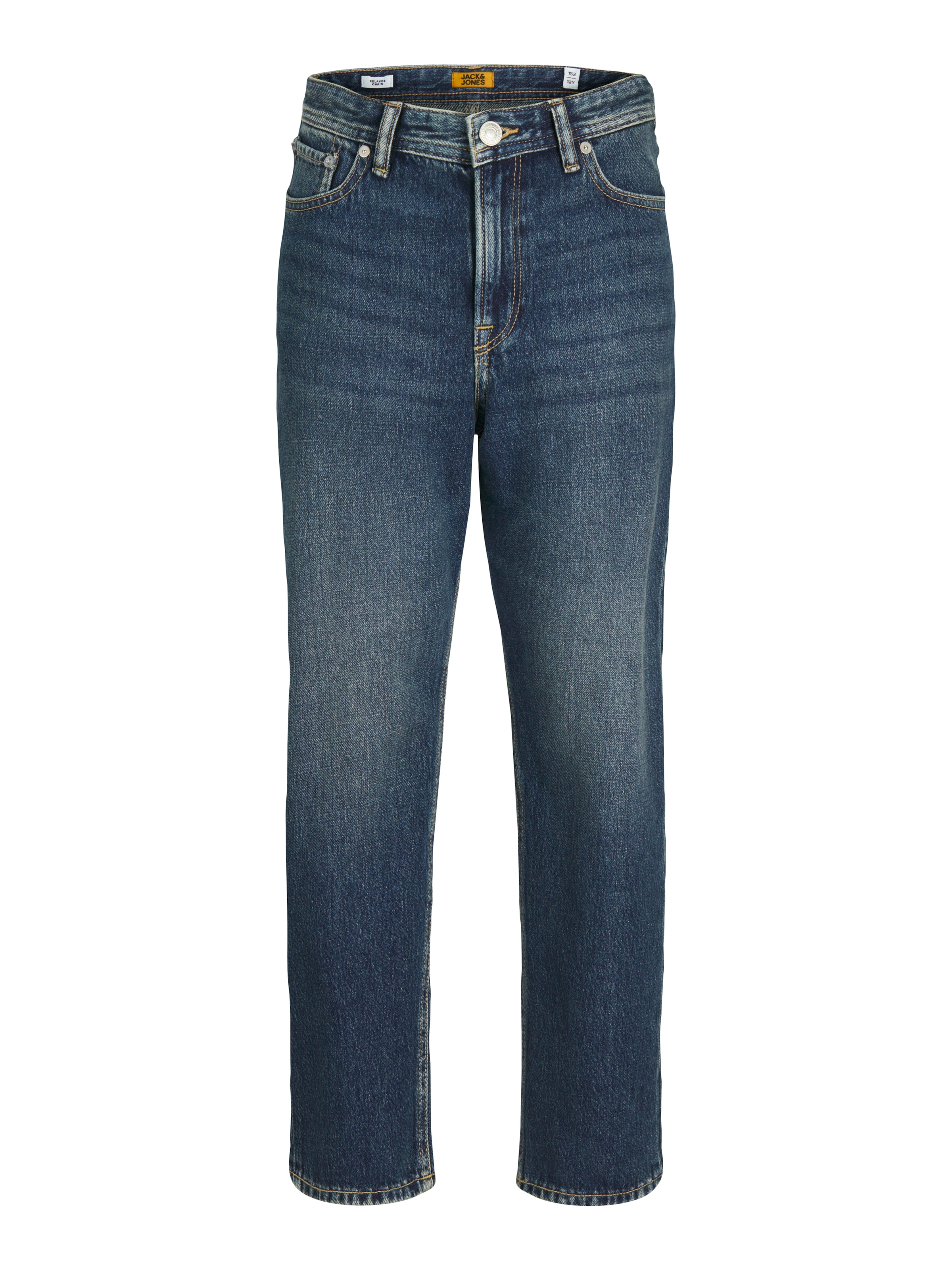 Jack & Jones Junior Relax-fit-Jeans »JJICHRIS robust, pflegeleicht, stylisch«, Abriebeffekte, modisch, loose fit, Denim