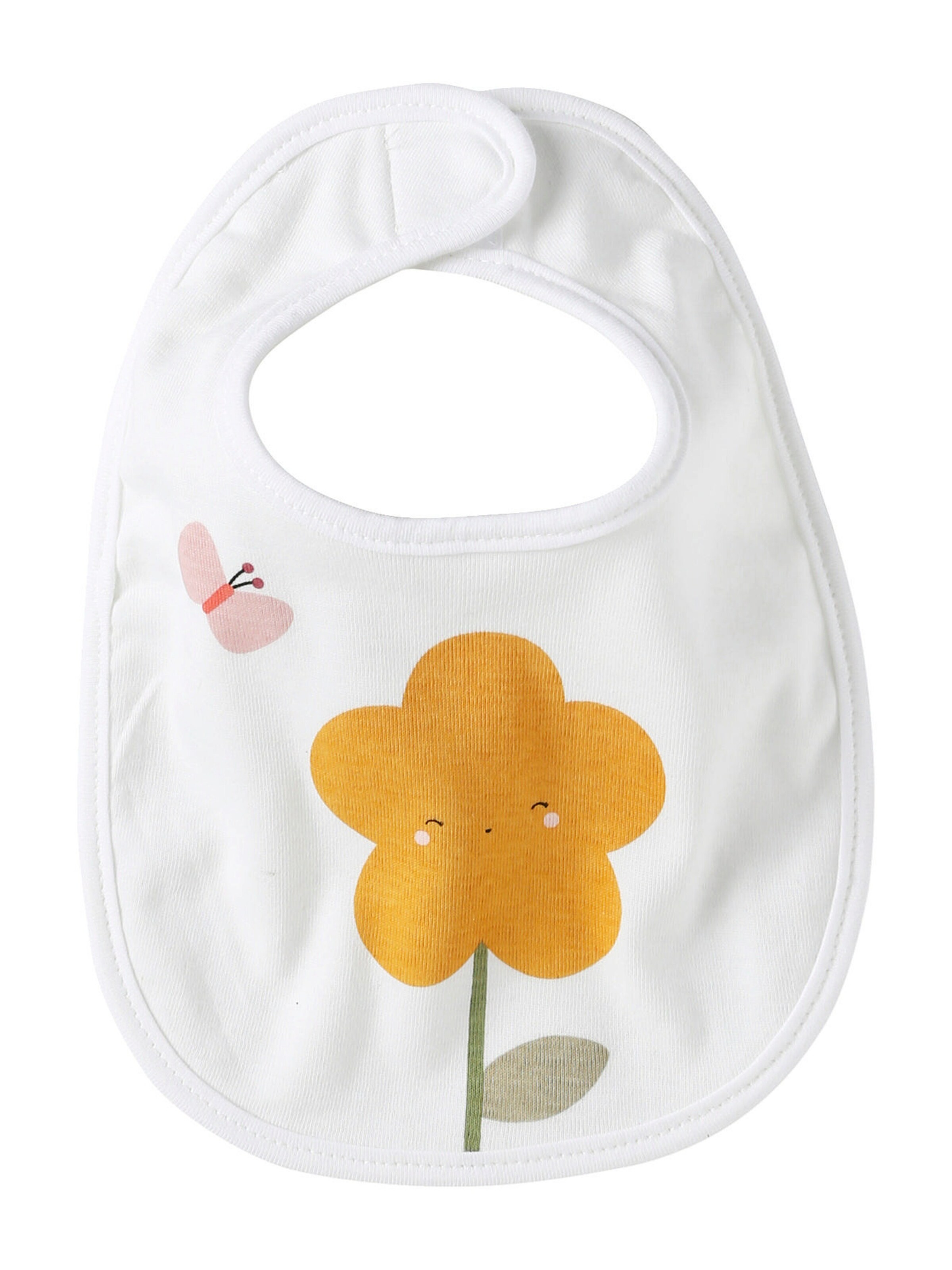 Vertbaudet Bio-Kollektion: 7er-Pack Baby-Lätzchen, Klett pack rosa welt