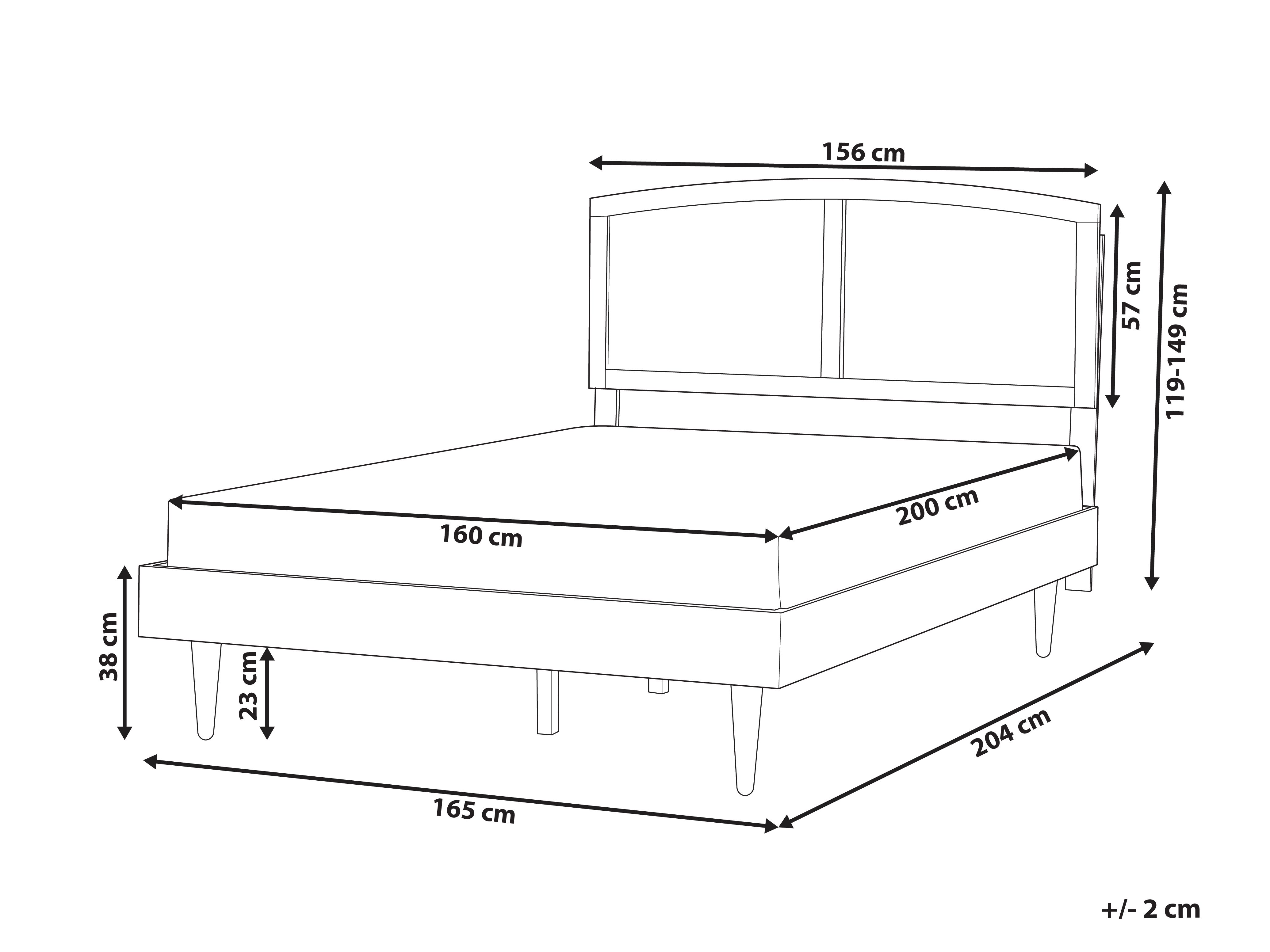 Bed Rotan VARZY 160 x 200 cm Zwart