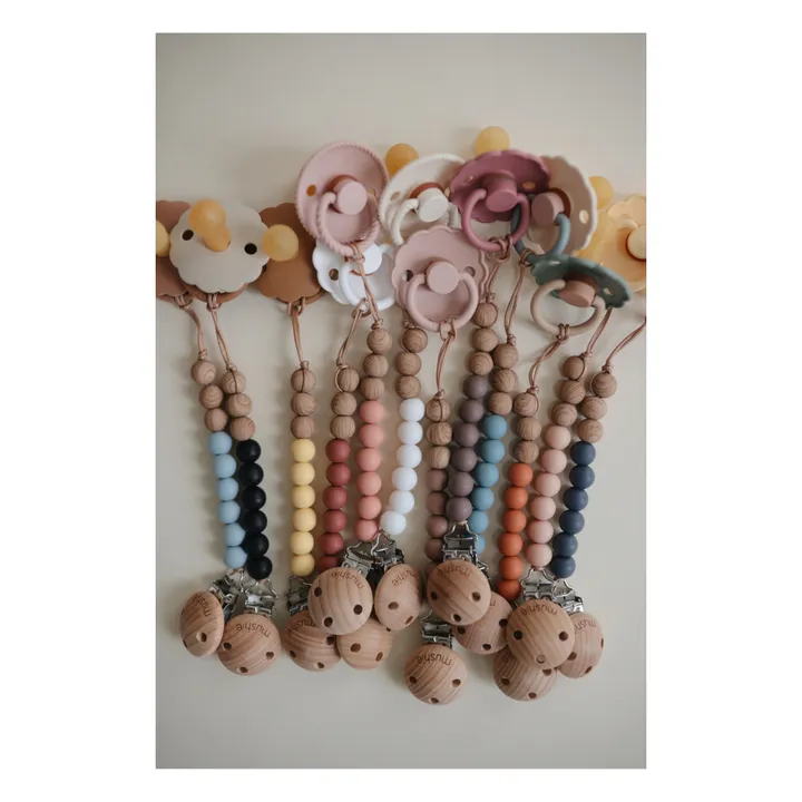 Mushie Attache-tétine Eva | Blush