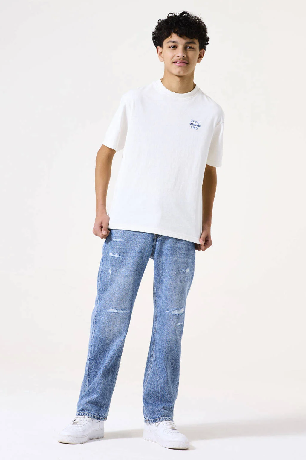 Garcia straight leg jeans medium blue denim
