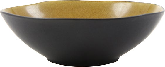 TS serveerschaal Urban zwart / geel D 20 H 6 cm