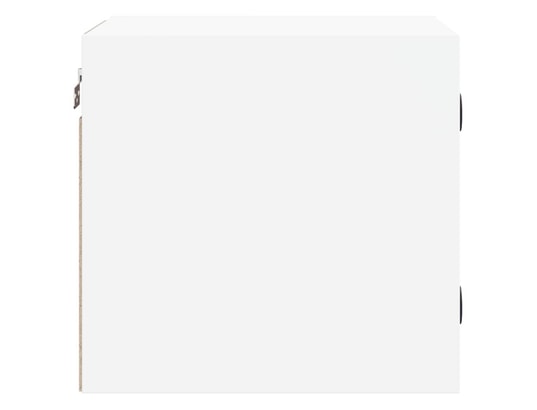 VIDAXL - Table de chevet avec porte en verre blanc 35x37x35 cm