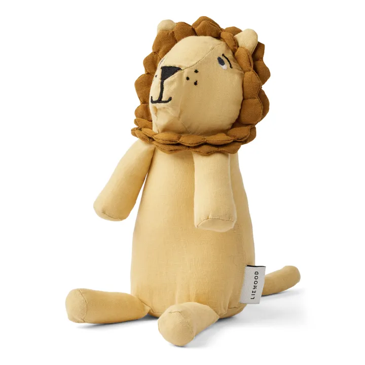 Liewood Peluche lion Hedvig en coton bio | Jaune