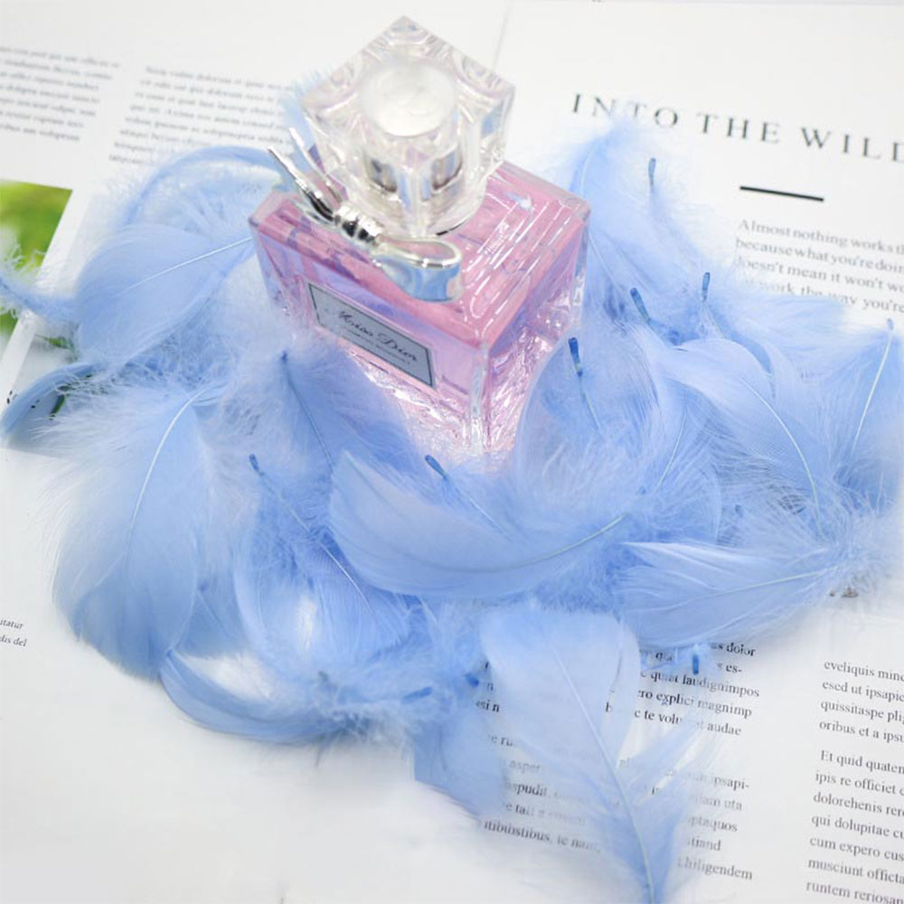 (100er Set) Deko Federn Party / Geburtstag / Hochzeit - Blau