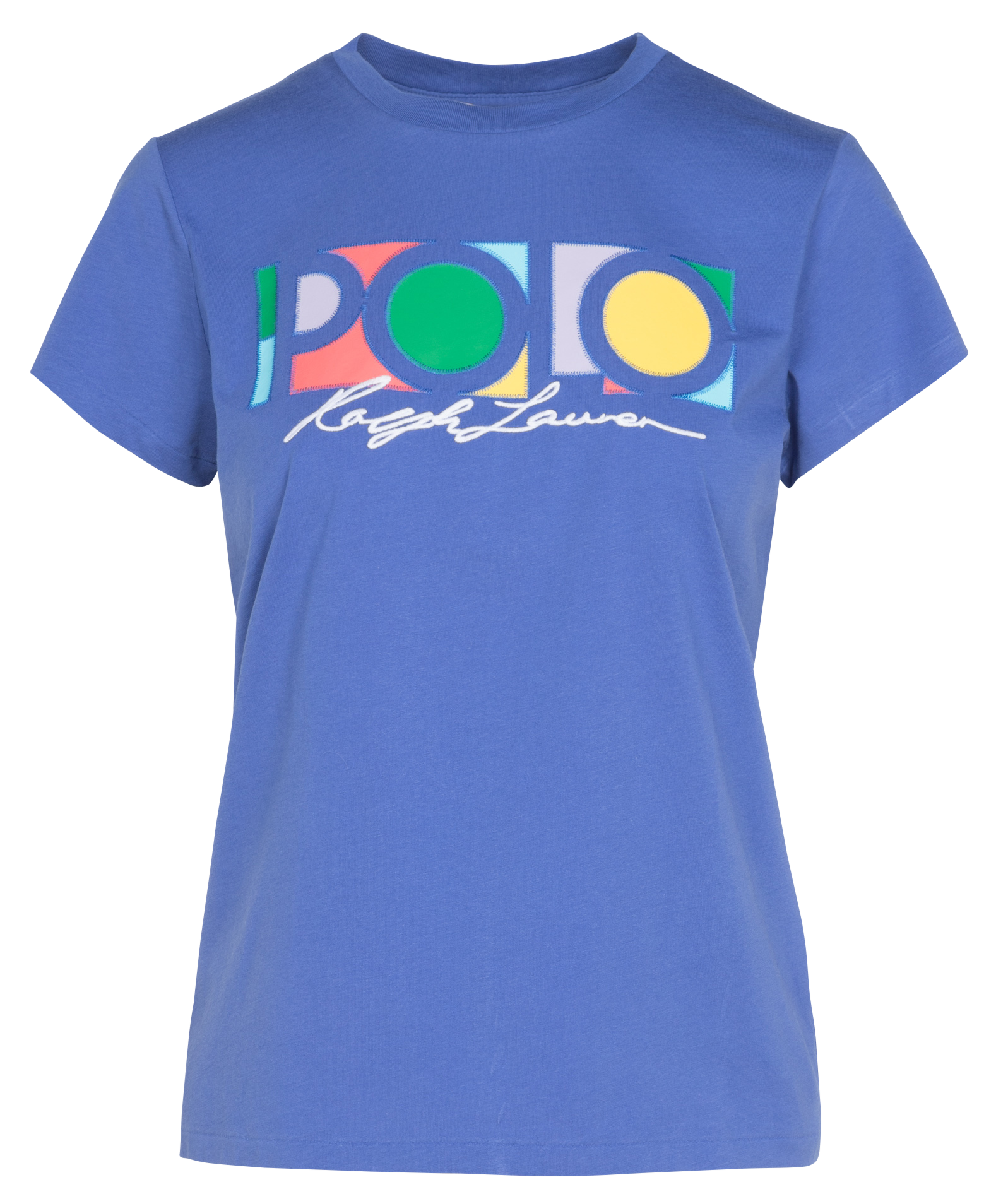 Tee-shirt col rond en coton | Bleu
