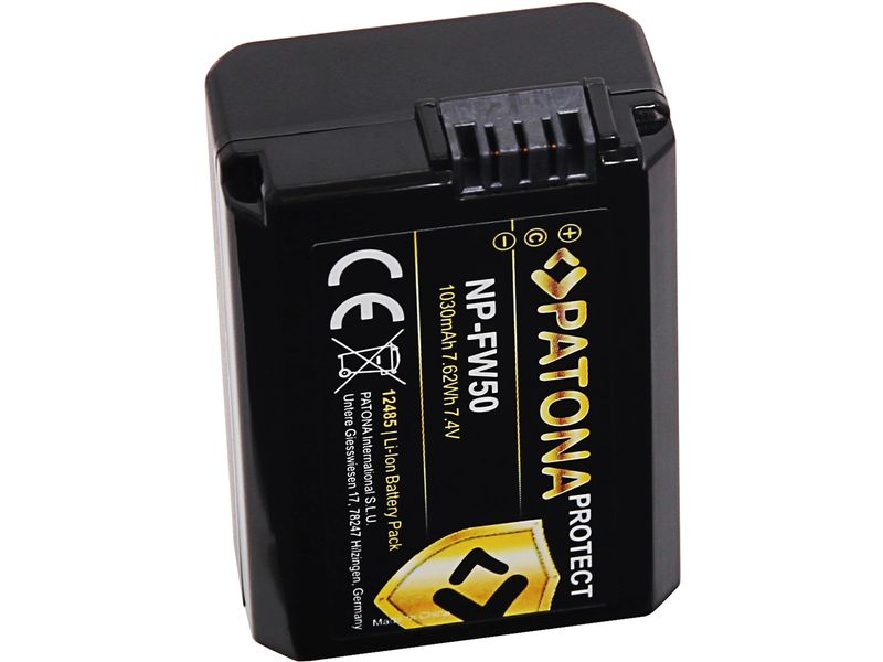 Patona PROTECT Akku für Sony NP-FW50 PROTECT Batteriesatz für Sony