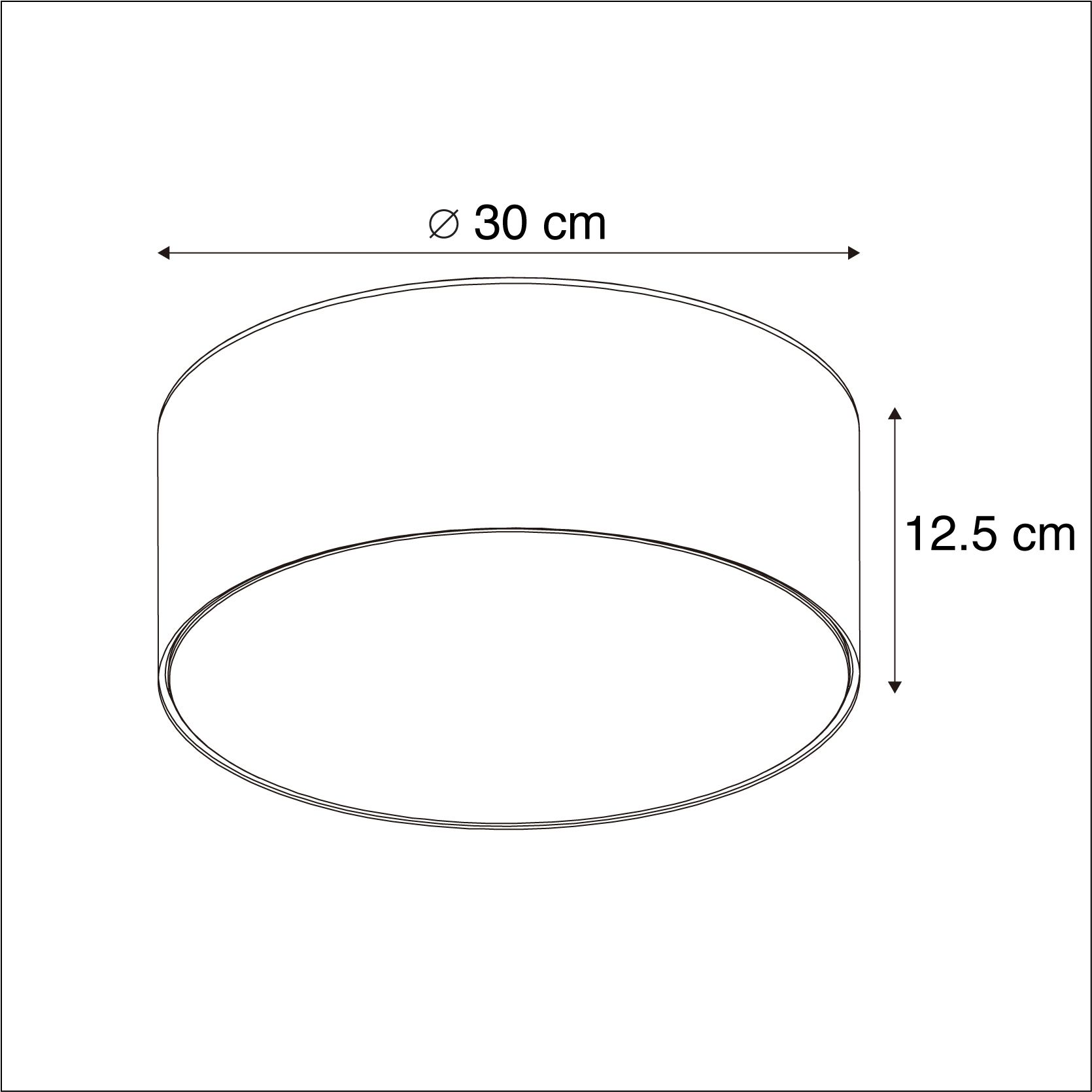Plafondlamp groen 30 cm incl. LED - Drum LED