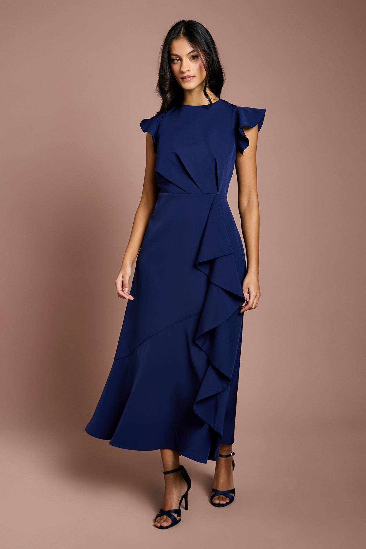 Coast Robe Midi À Volants Petite Taille
