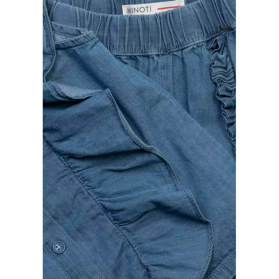 MINOTI T-Shirt und Shorts im Set Denim-Blau