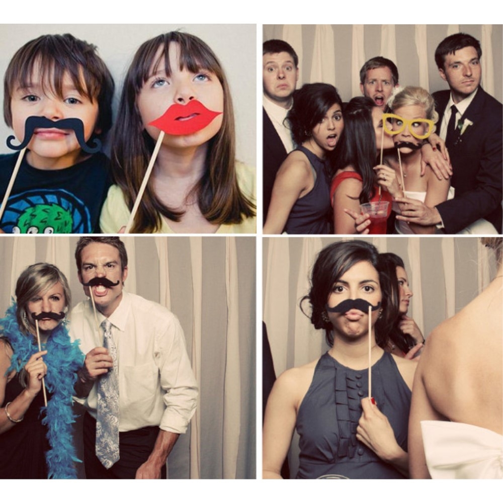 (76er Set) Photo Booth Fotorequisiten Party Foto Accessoires Dekorationen für lustige Bilder - Hochzeit / Geburtstag
