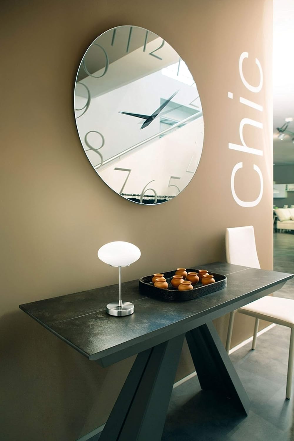 Fabas Luce LED-Tischleuchte nickel sat. 3339-30-178