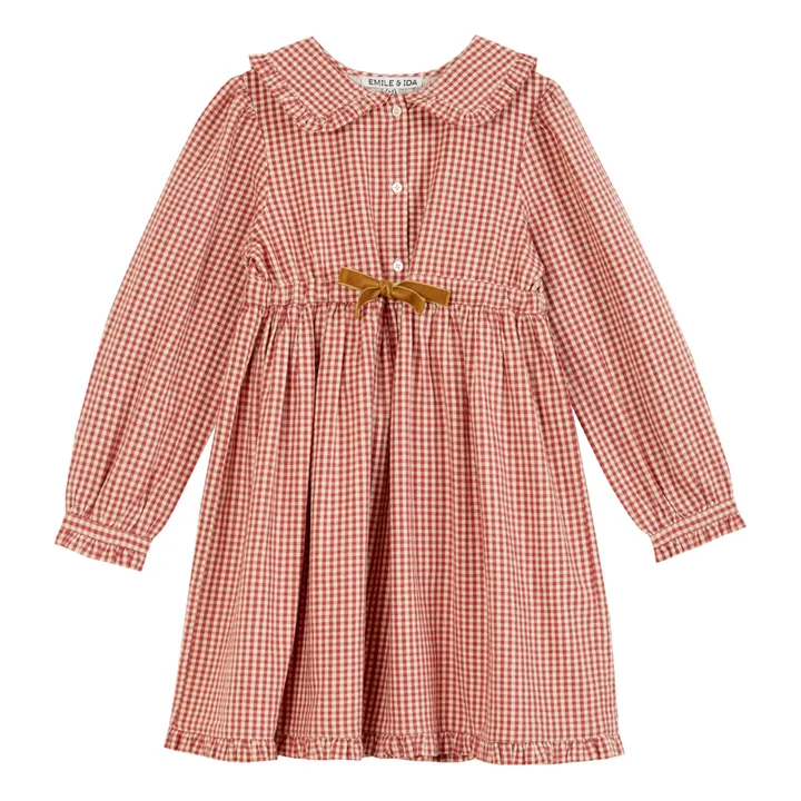 Emile et Ida Robe Vichy | Rouge framboise