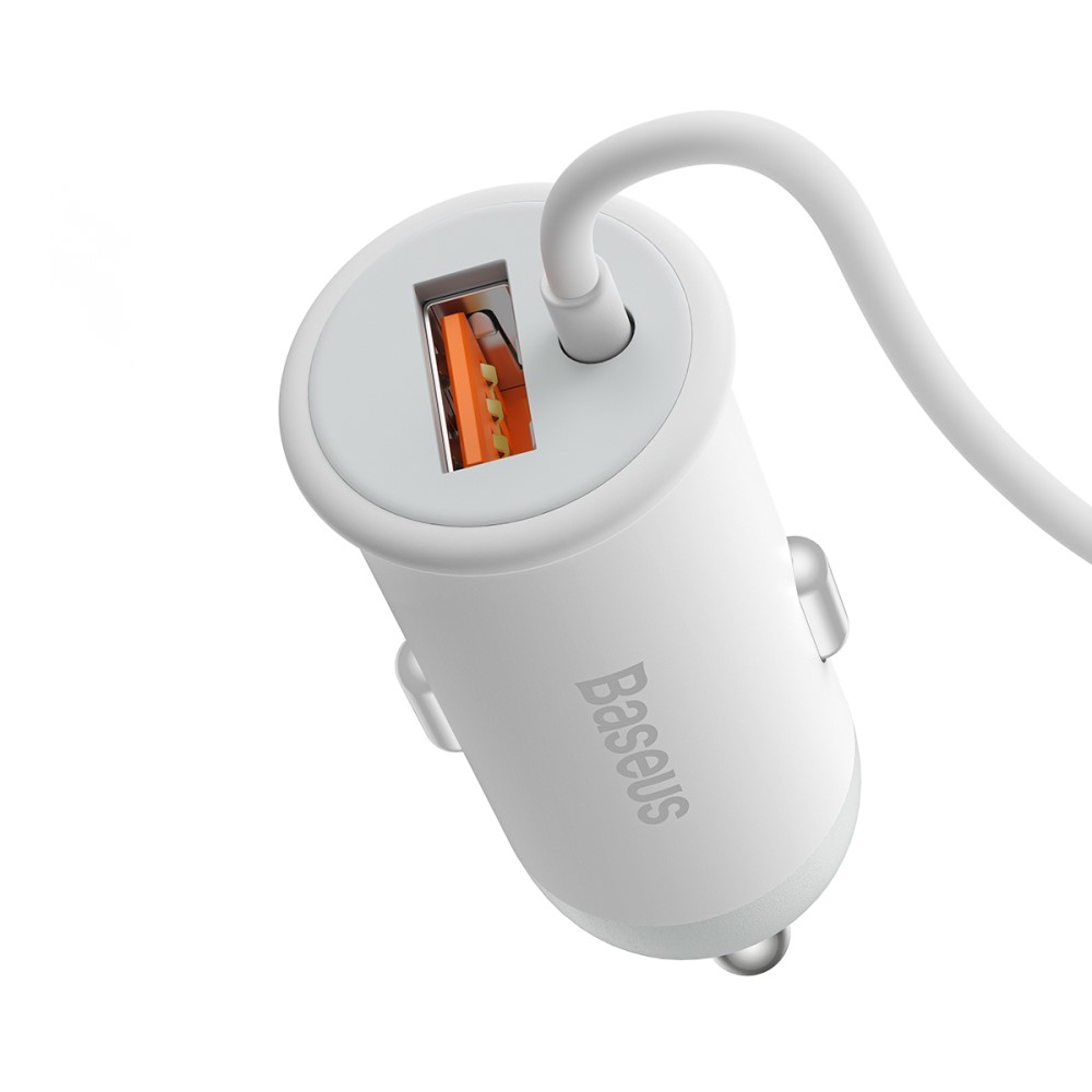 (40W) Magnetische Qi Wireless USB A Auto KFZ Smartphone Halterung Ladegerät für Lüftungsgitter - Weiss