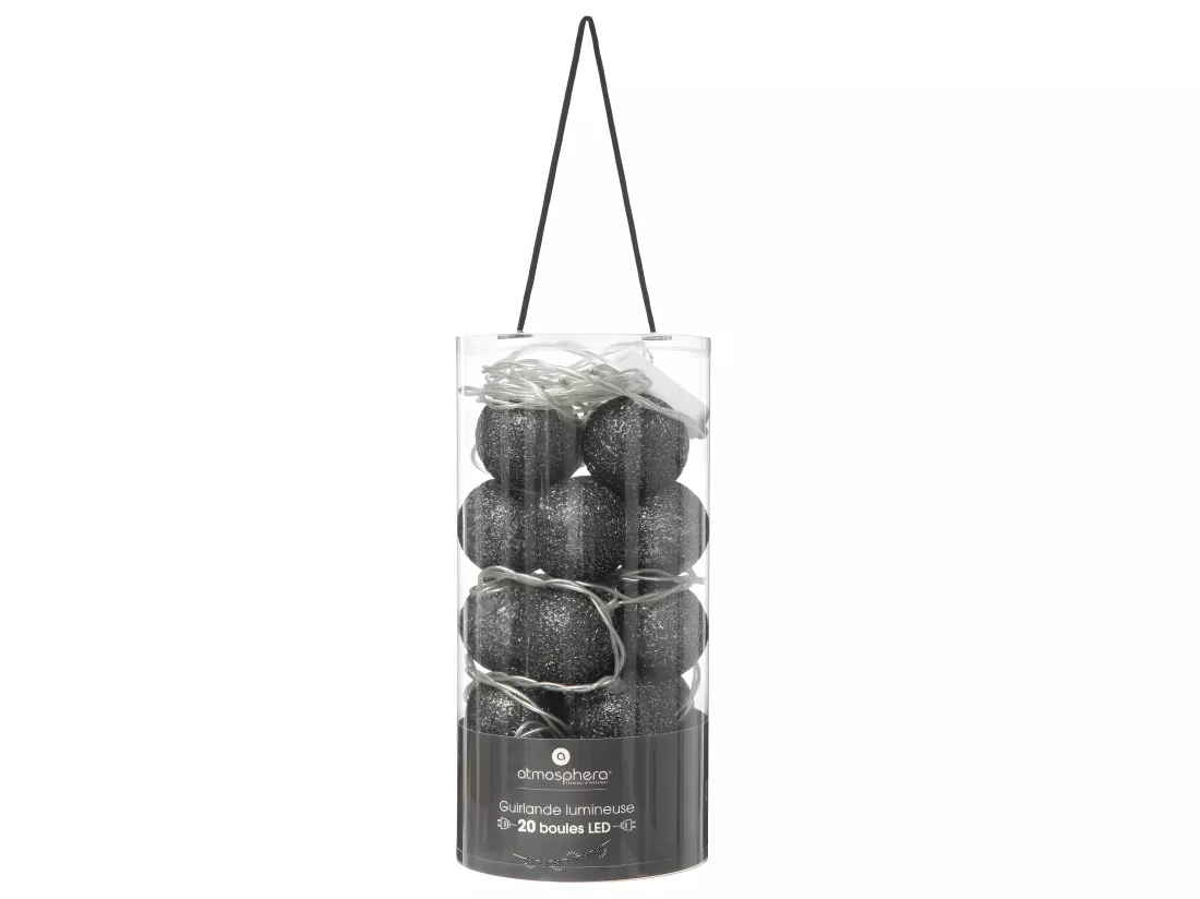 Guirlande Led Secteur 20 Boules D6cm - ATMOSPHERA