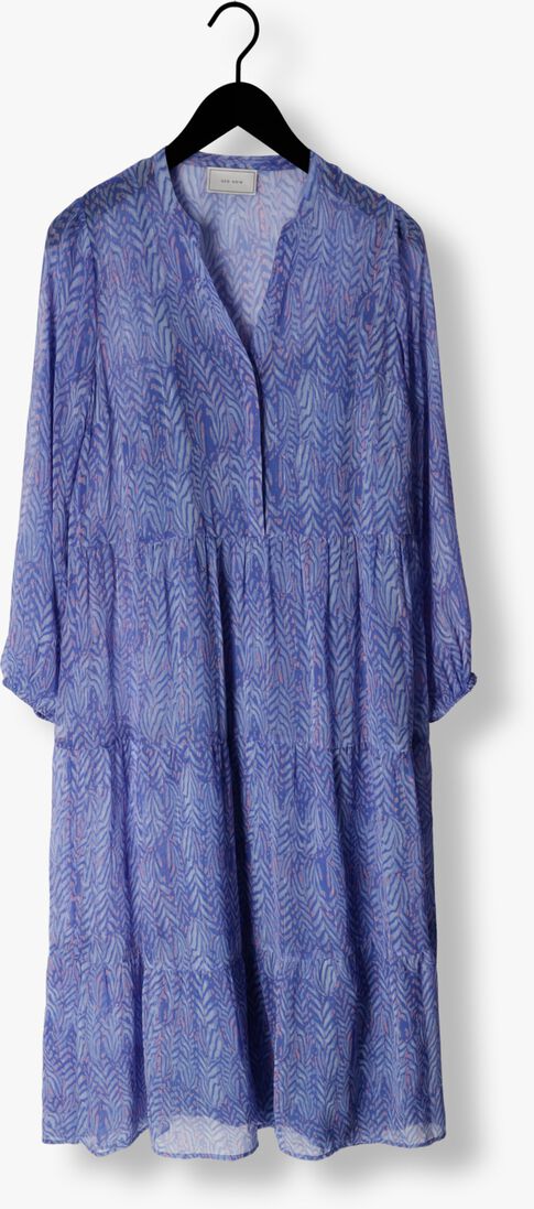 NEO NOIR blauwe neo noir midi jurk nobis swirl mix dress