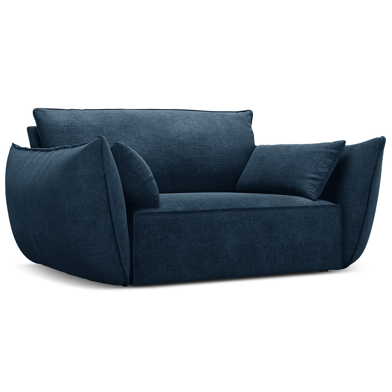 Mazzini Sofas Fauteuil Vanda bleu roi - 128x100x85 cm